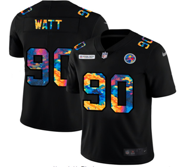 Men's Pittsburgh Steelers #90 T. J. Watt Black NFL 2020 Crucial Catch Limited Stitched Jersey Men's Pittsburgh Steelers #90 T. J. Watt Black NFL 2020 Crucial Catch Limited Stitched Jersey